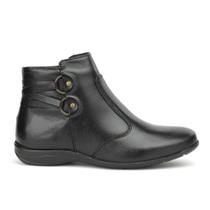 Botas Rasteira Feminina Cano Curto Confortável Lisa Couro 9062 FG