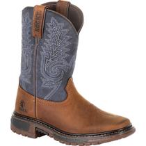 Botas ROCKY Kids' Ride FLX Western Denim Marrom Tamanho 1,5 (M)