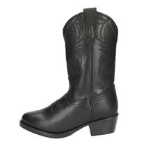 Botas Smoky Mountain Outlaw de couro preto para crianças Cowboy Botas Smoky Mountain Outlaw de couro preto para crianças Cowboy