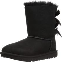 Botas UGG unissex para crianças Mini Bailey Bow II pretas tamanho 07