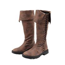 Botas UPUPCOS Medieval Knight Viking para homens altos e marrons