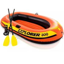 BOTE EXPLORER 300 INTEX PARA 3 ADULTOS + BOMBA + REMOS 186kg