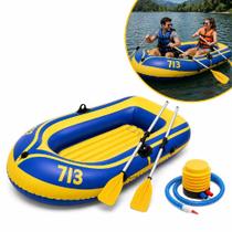 Bote inflavel 2 pessoas completo remo bomba de ar barco camping pesca praia piscina lago 195cm esporte aquatico Bote inflavel 2 pessoas completo remo bomba de ar barco camping pesca praia piscina lago 195cm esporte aquatico