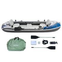 Bote Inflável Intex Excursion 5 C- Suporte Motor Remos Barco