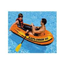 Bote Inflável Intex Explorer 200 com Cordão de Proa e Fundo Rígido