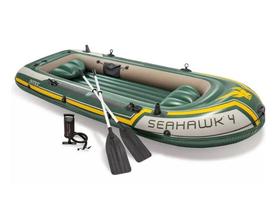 Bote Inflável Intex Seahawk 4 com par de remos e bomba de inflar 68351