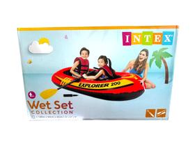 Bote Intex Grande 1.85 Metros Inflável Com 2 Remos + bomba