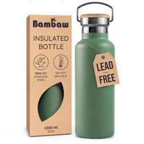 Botella de Agua Aislada Bambaw 950 ml Acero Inoxidable Verde Botella de Agua Aislada Bambaw 950 ml Acero Inoxidable Verde