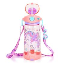 Botella de agua para niños YOYTOO 650ml con pajilla a prueba de fugas y correa Botella de agua para niños YOYTOO 650ml con pajilla a prueba de fugas y correa