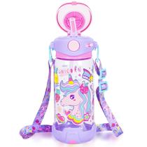 Botella de Agua para Niños YOYTOO con Pajilla y Correa 650 ml Libre de BPA Botella de Agua para Niños YOYTOO con Pajilla y Correa 650 ml Libre de BPA