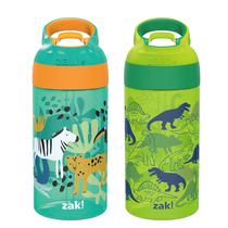 Botella de Agua Zak Designs Riverside para Niños 470 ml a Prueba de Fugas, Set de 2 Botella de Agua Zak Designs Riverside para Niños 470 ml a Prueba de Fugas, Set de 2