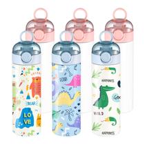 Botellas de Agua para Niños OFFNOVA de 470 ml, Paquete de 6 con Pop-up Straw Botellas de Agua para Niños OFFNOVA de 470 ml, Paquete de 6 con Pop-up Straw