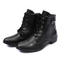 Botia Feminina Cano Alto Urban Sintético Liso Sola Saltinho Zíper Lateral Envio Já