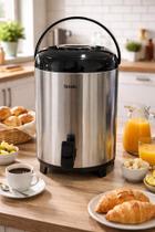 Botijão Térmico 9,5 Litros - Inox Escolha perfeita para quem busca praticidade, organização e uma apresentação elegante