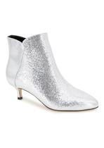 Botín XOXO Kyrie Plata Brillante Punta Almendra Tacón Kitten Talla 10