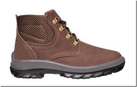 Botina 3 gomos nobuck café sem bico de aço 42 crival