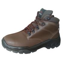 Botina amarril Nobuck Atacama Bracol marrom bico plastico