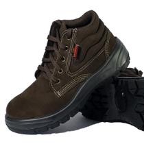 Botina Bico de PVC Nobuck Bidensidade Café Dexter