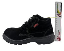 Botina Bico de PVC Nobuck Bidensidade Preto Dexter
