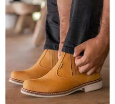 Botina Bico Quadrado Masculina Couro F1000 Cavalgada Botina Bico Quadrado Masculina Couro F1000 Cavalgada