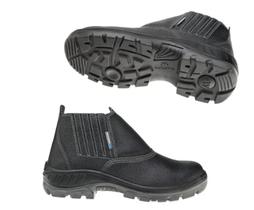 Botina bidensidade em couro relax com elástico preta - 95B19BP - Marluvas