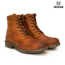 Botina Bota Coturno Masculino Couro Lactego