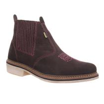 Botina/Bota Feminina Café/Rosa Botina/Bota Feminina Café/Rosa