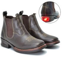 Botina Bota Infantil com Luz Luzinha de Led em Couro Legítimo Botina Bota Infantil com Luz Luzinha de Led em Couro Legítimo