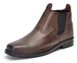 Botina Bota Masculina Couro Roça Campo Mateiro lavoura Agricultura curral