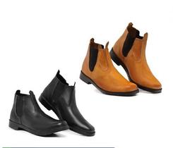 Botina Bota Masculina Sola De Pneu Trabalho Conforto Durabilidade
