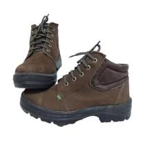 Botina Bota Nobuck Bico Pvc Acolchoado Ecosafety Unissex