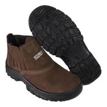 Botina Bota Sapato Segurança Bico Pvc Nobuck Café C.a 122n