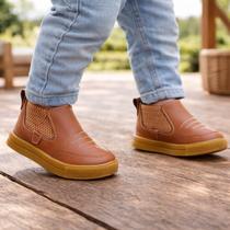 Botina Casual Bebê Menino Sapatinho Country Caipira Creche Pré Escola Botina Casual Bebê Menino Sapatinho Country Caipira Creche Pré Escola