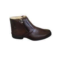 Botina Casual Masculina Social em Couro Com Zíper Rafarillo 9902