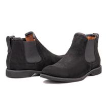 Botina Chelsea Texas Gold Conforto Couro Crazyhorse Preto Botina Chelsea Texas Gold Conforto Couro Crazyhorse Preto