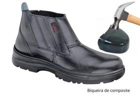 Botina Conforto BV52-405 Elástico Biqueira Composite CA