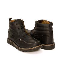 Botina Coturno Retro Masculino Couro