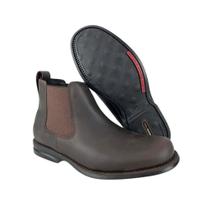 Botina Country Anatomic Gel Original Masculina Couro Mustang Brown - Ref.4511