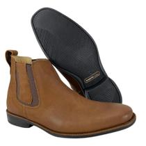 Botina Country Masculina Original Anatomic Gel Vintage Couro Conhaque Café Ref.9253 Botina Country Masculina Original Anatomic Gel Vintage Couro Conhaque Café Ref.9253