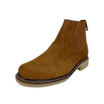 Botina Country Nobuck Unissex Original Oliveira Castor Bico Quadrado Ref.0460