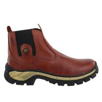 Botina Couro Legitimo Pinhão Ketter Boots Coturno Masculino