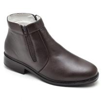 Botina Couro Masculina Cano Alto Zíper Conforto Dia a Dia Botina Couro Masculina Cano Alto Zíper Conforto Dia a Dia