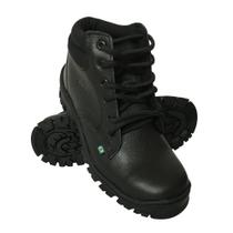 Botina Couro Nobuck Preto com Pico PVC - 41