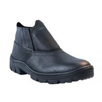 Botina Couro S/B Preto Elástico Imbiseg JS Botina Couro S/B Preto Elástico Imbiseg JS