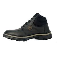 Botina de Amarrar Couro Preto Cod. 940 CA 40132 Terra Fortz