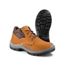 Botina de amarrar/nobuck bico PVC - COR MEL