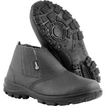 Botina de couro de raspa 43 com elástico solado de poliuretano monodensidade BEN 430