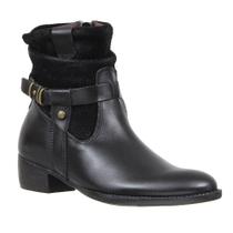 Botina de Couro Feminina Preta Cow Way 26751 Botina de Couro Feminina Preta Cow Way 26751