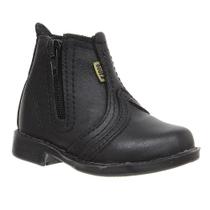 Botina de Couro Infantil Preta Bico Quadrado F1000 29057 Botina de Couro Infantil Preta Bico Quadrado F1000 29057