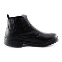 Botina de Couro Preto Com Elástico - CHACAL